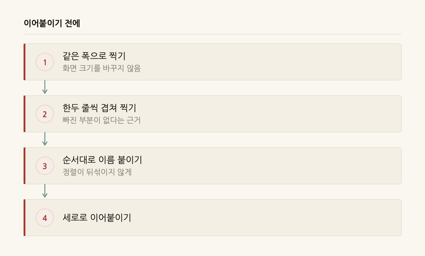 이어붙이기 전에